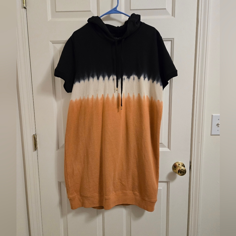 NWT Lauren Ralph Lauren Tie Dye Hoodie Dress Size XL